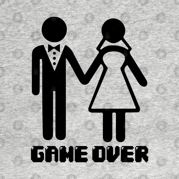 Game Over After Marriage Funny Wedding Gaming by alltheprints